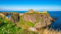 Medieval fortress Dunnottar Castle is a ruined medieval Aberdeenshire, Stonehaven on the Northeast of Scotland, UK Royalty Free Stock Photo