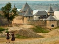 Medieval fortress in the Khotyn town Ukraine Royalty Free Stock Photo