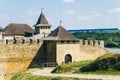 Medieval fortress in the Khotyn town West Ukraine Royalty Free Stock Photo