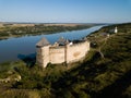 Medieval fortress in the Khotyn town West Ukraine. The castle is the seventh Wonder of Ukraine Royalty Free Stock Photo