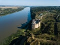 Medieval fortress in the Khotyn town West Ukraine. The castle is the seventh Wonder of Ukraine Royalty Free Stock Photo