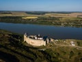 Medieval fortress in the Khotyn town West Ukraine. The castle is the seventh Wonder of Ukraine Royalty Free Stock Photo