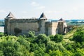 Medieval fortress in the Khotyn town West Ukraine Royalty Free Stock Photo