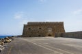 Medieval fortress Kules at the entrance to the Venetian bay and the city of Heraklion. Royalty Free Stock Photo