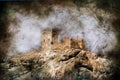 Medieval fortress - toned picture in retro style Royalty Free Stock Photo