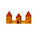 Medieval fortress with towers and walls. Old European city and castle Royalty Free Stock Photo