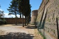 Medieval fortress walls in Cesena, Italy