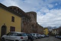 Medieval fortress walls in Montecarlo, Italy