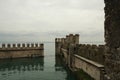 Medieval fortress walls in Sirmione, Italy