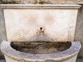 medieval fountain in old city wall in Brescia Royalty Free Stock Photo