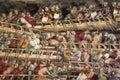 Medieval fresco of a naval battle in Palazzo Pubblico of Siena