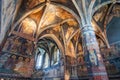 Medieval frescoes in Chapel of the Holy Trinity at Lublin Castle, Poland Royalty Free Stock Photo