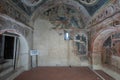 Medieval frescos on a cripta in south pf italy Royalty Free Stock Photo