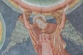 Medieval frescos on a cripta in south pf italy