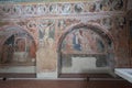 Medieval frescos on a cripta in south pf italy Royalty Free Stock Photo