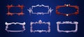 Medieval game rank frames set