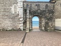 Medieval gate at the entrance to the old town from sea