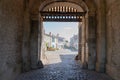 Medieval gate from the fortress style Vauban in Saint Martin de Re Isle France