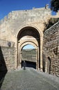 Medieval gate in Tarquinia medieval town in Italy