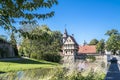 Medieval gatehouse and bridge of the Steinfurt Castle Royalty Free Stock Photo