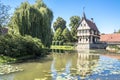 Medieval gatehouse and bridge of the Steinfurt Castle Royalty Free Stock Photo