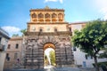 Medieval gateway named New Gate Porta Nuova in Palermo. Sicily, Italy Royalty Free Stock Photo