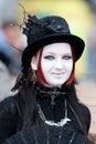 Medieval girl at Wave Gotik Treffen Royalty Free Stock Photo