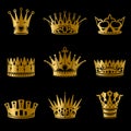 Medieval Gold Royal Crowns Collection
