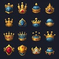 medieval golden crown ai generated