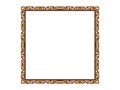 medieval golden frame isolated on white