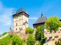 Medieval gothic royal castle Karlstejn, Czech Reoublic Royalty Free Stock Photo