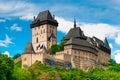 Medieval gothic royal castle Karlstejn near Prague