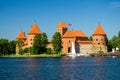 Medieval gothic Trakai Island Castle, Lake Galve, Lithuania