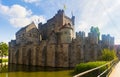 Medieval Gravensteen Castle in Ghent