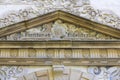 Medieval Grodno Castle, decorative portal with coat of arms, Zagorze Slaskie, Poland Royalty Free Stock Photo