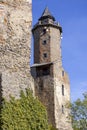 Medieval Grodno Castle, octagonal tower, Zagorze Slaskie, Poland Royalty Free Stock Photo