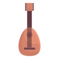 Medieval guitar icon cartoon vector. Music instrument