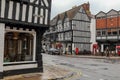 Medieval half-timbered buildings in Stratford-upon-Avon, UK Royalty Free Stock Photo