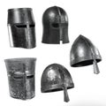 Medieval helmets