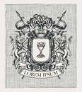 Medieval heraldic Coat of arms in vintage style Royalty Free Stock Photo