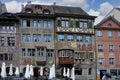 Colorful decorated facades in Stein am Rhein Royalty Free Stock Photo