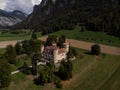 Medieval historic swiss savoyard architecture castle Schloss Marschlins in Iglis Landquart Graubunden Switzerland alps Royalty Free Stock Photo