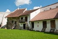 Medieval homes inside a rural Romanian fortress Royalty Free Stock Photo