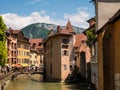 Medieval house on the canal in Annecy, France Royalty Free Stock Photo