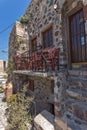 Medieval house in castle of Pyrgos Kallistis, Santorini island, Thira, Greece