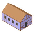 Medieval house icon isometric vector. People character Royalty Free Stock Photo