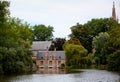 Medieval house park of Bruges / Brugge, Belgium Royalty Free Stock Photo