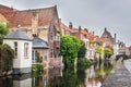 Medieval houses alongside a canal in Bruges