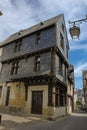 Medieval houses in the old town. Chinon. France