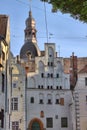 Medieval houses in the old town of Riga Royalty Free Stock Photo